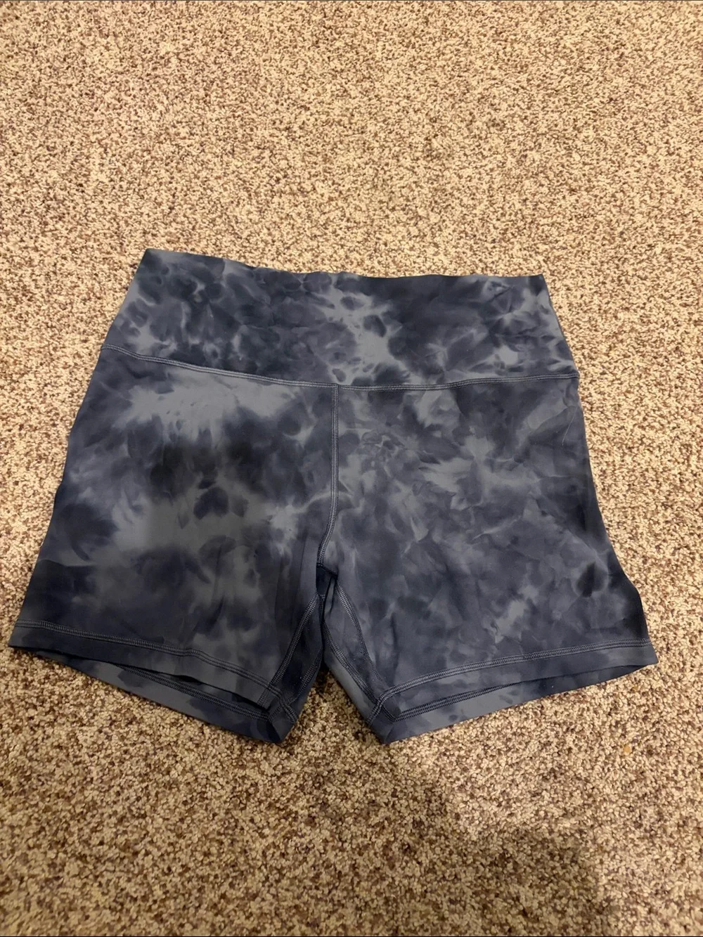 lululemon athletica black and grey Tie-Dye High-Rise align Bike Shorts